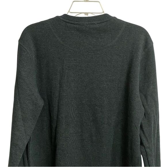 Weatherproof Vintage Long Sleeve Henley Shirt Men's Size M Pullover Green Comfy - Picture 9 of 12